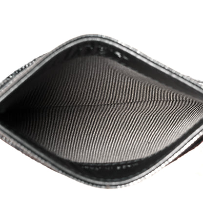 Chanel Metallic Calfskin Pixel Effect Card Holder Dark Silver 5 of 11