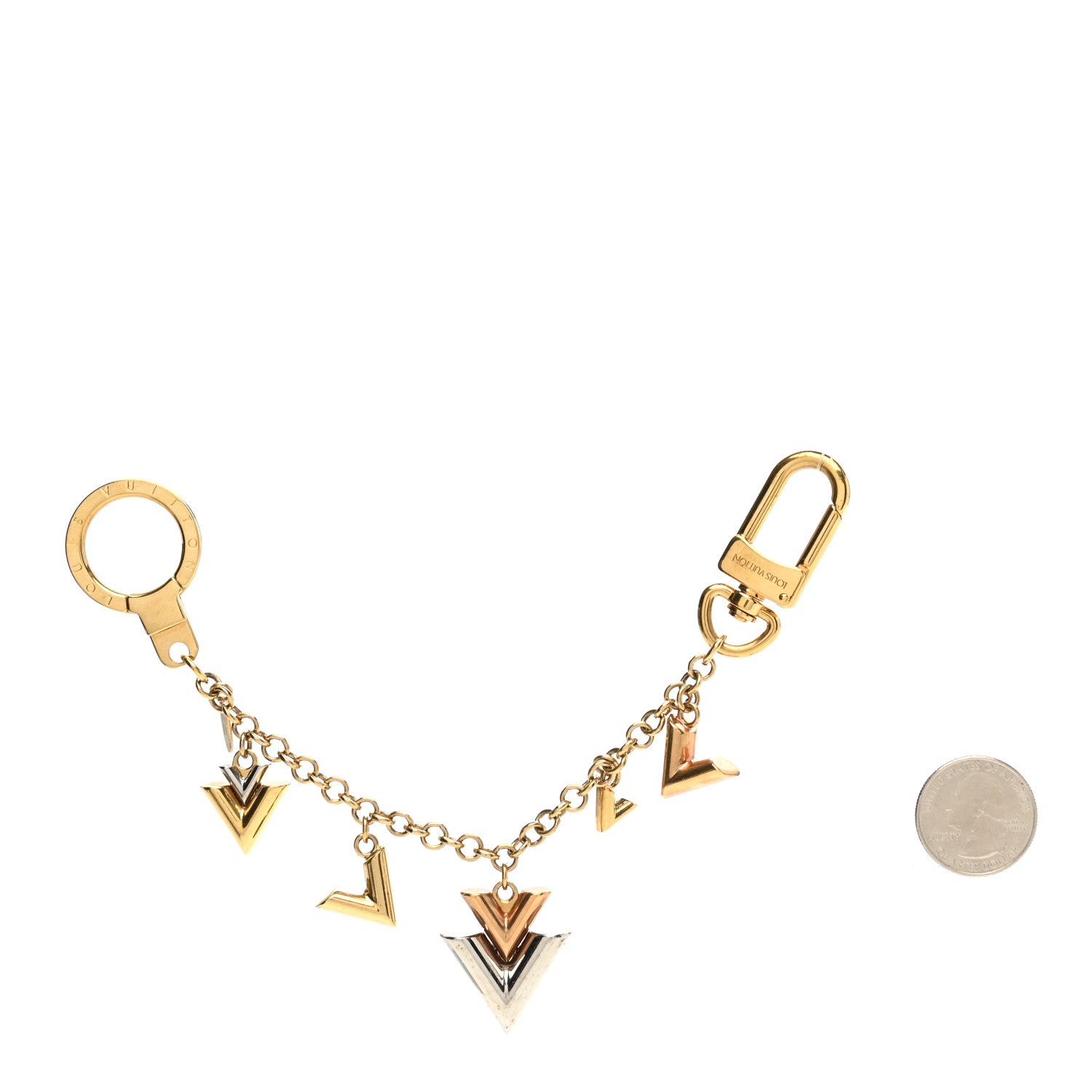 Louis Vuitton Jingle V Chain Bag Charm Gold 2 of 5