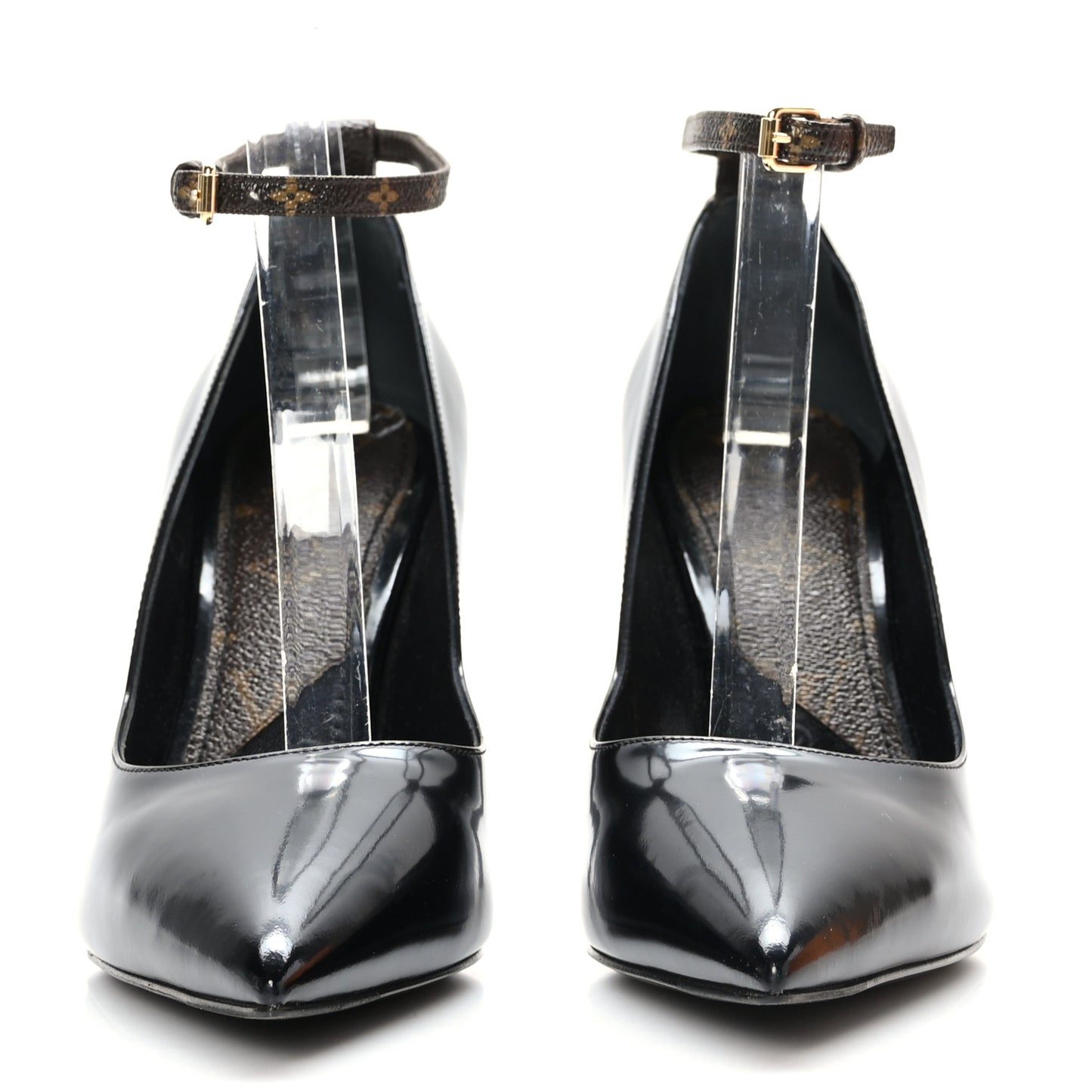 Patent Monogram Uniformes Pumps 38 Black