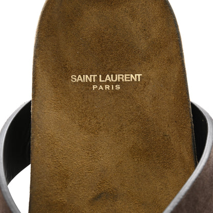 Saint Laurent Suede Jimmy Thong Flat Sandals 40 Chocolate 8 of 8