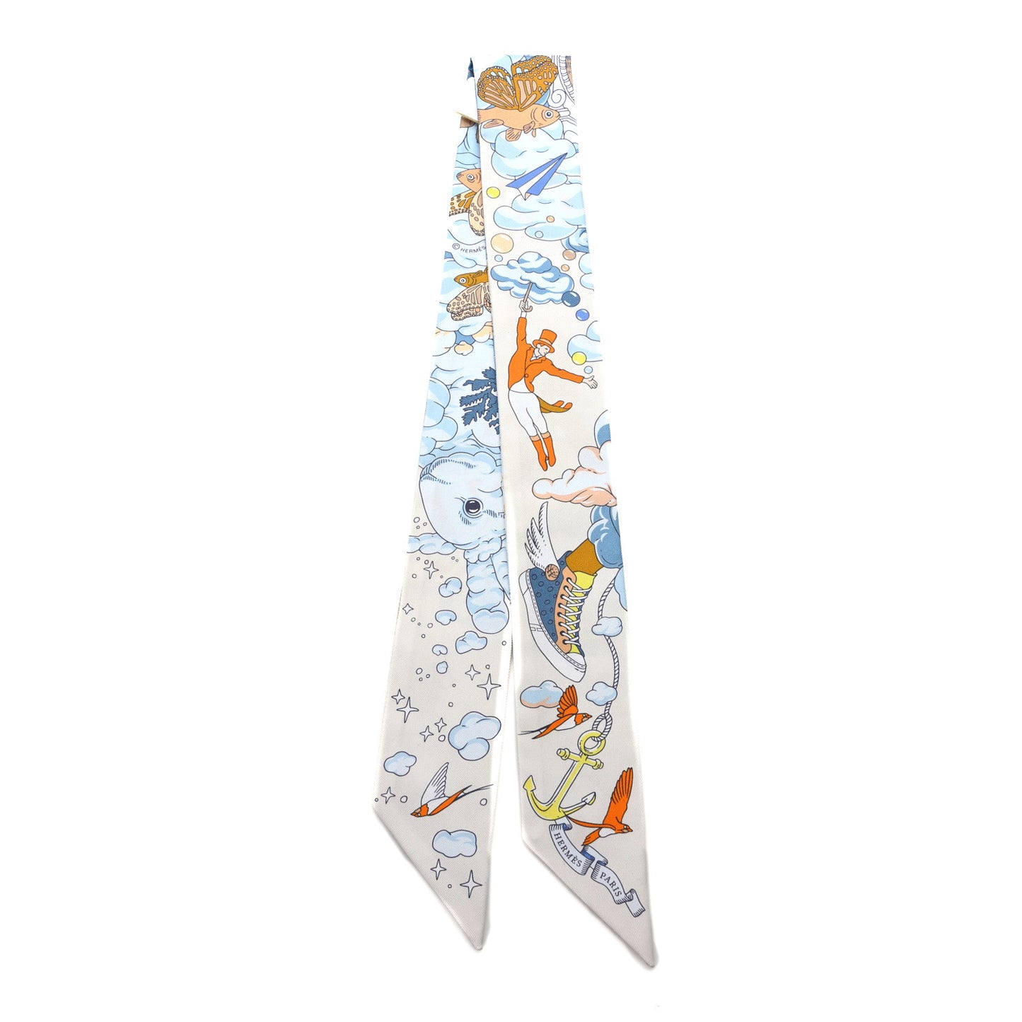 Silk Sur Mon Nuage Twilly Creme Bleu Ciel Orange