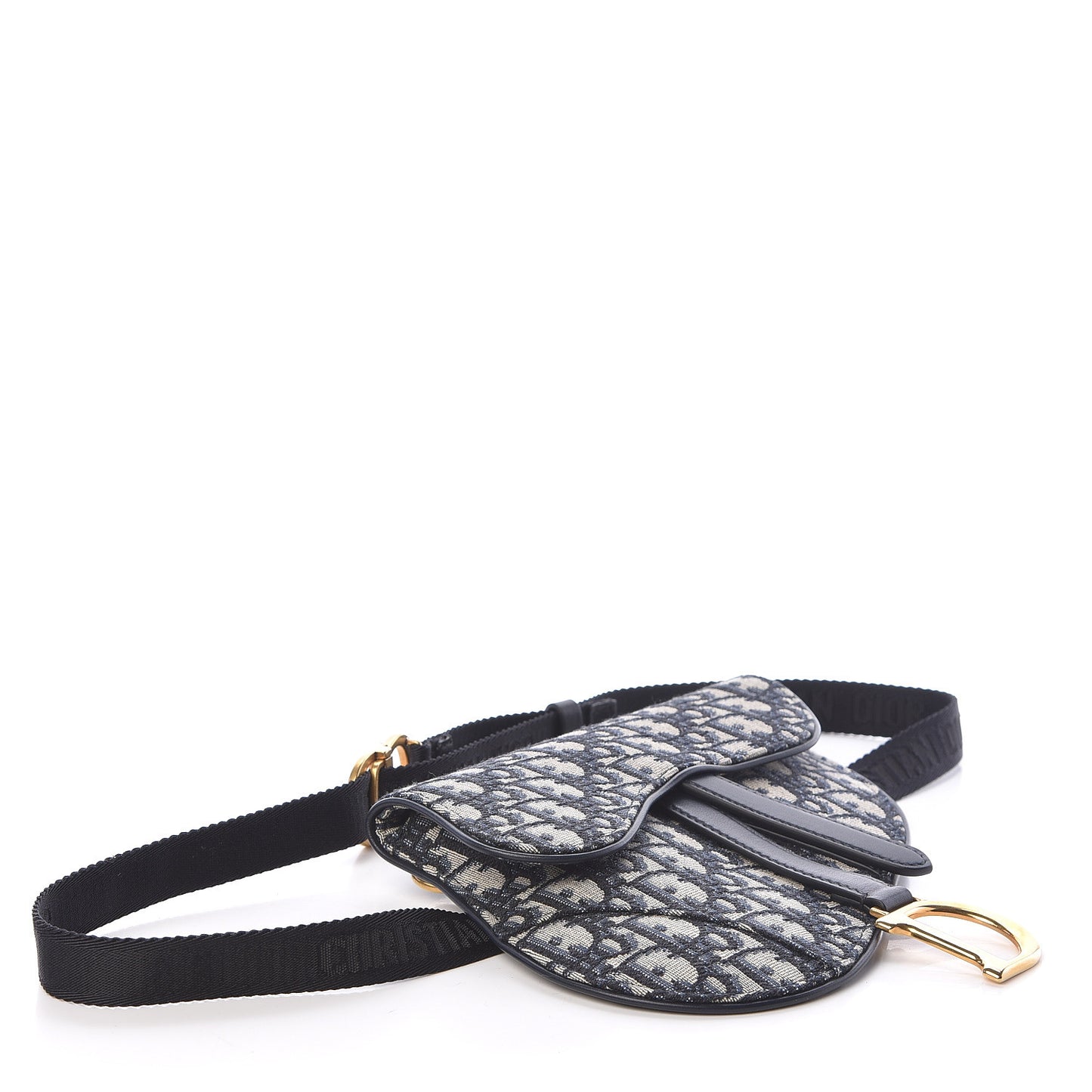 Oblique Saddle Belt Bag Blue