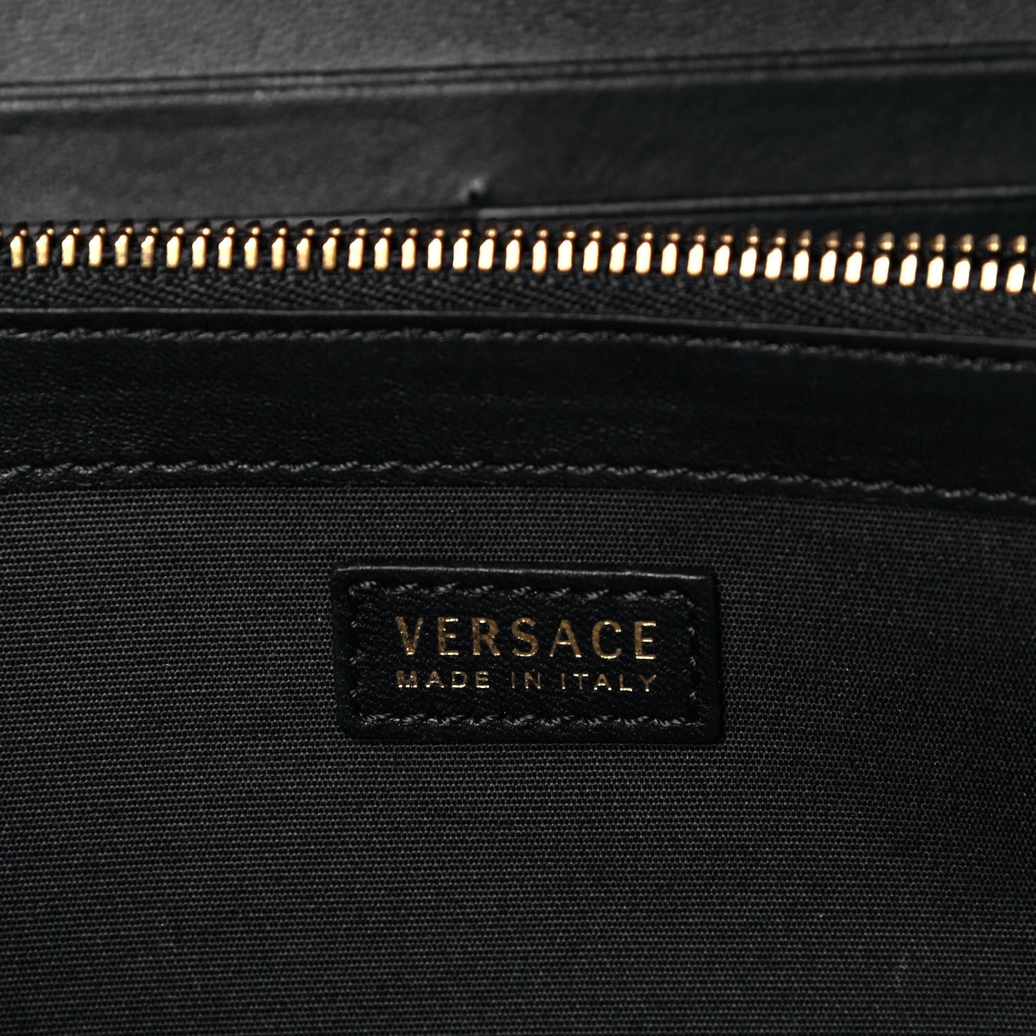 Versace Nappa Barocco Quilted Medusa Wallet On Chain Crossbody Black 6 of 9