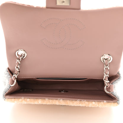 Chanel Sequin Mini Waterfall Flap Pink Blue Yellow 5 of 11