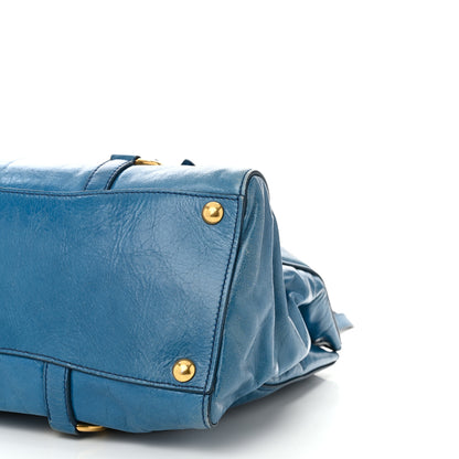 Miu Miu Vitello Shine Double Zip Tote Oceano 11 of 11