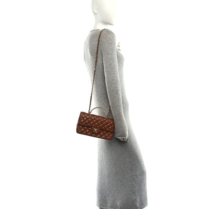 Chanel Lambskin Quilted Medium Crystal Top Handle Rectangular Flap Brown 2 of 10