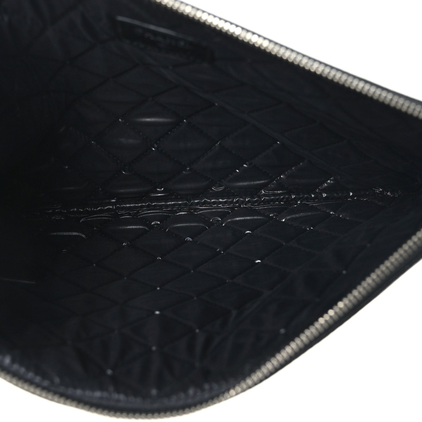 Caviar Studded Medium Deauville Pouch Black