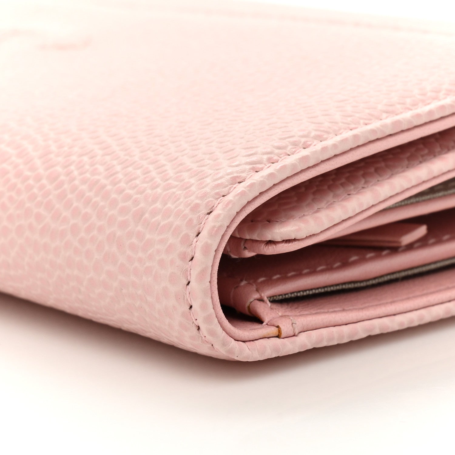 Chanel Caviar Timeless CC Large Gusset Flap Wallet Rose Pale 13 of 15