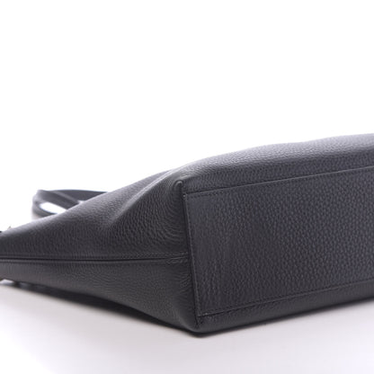 Valentino Garavani Grained Calfskin Small Rockstud Shoulder Tote Black 10 of 11