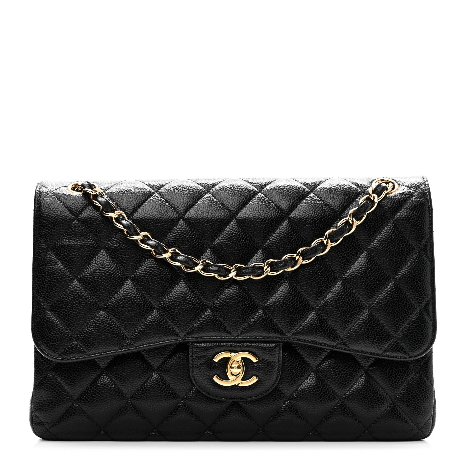 Chanel Caviar Quilted Jumbo Double Flap Black 1 of 11