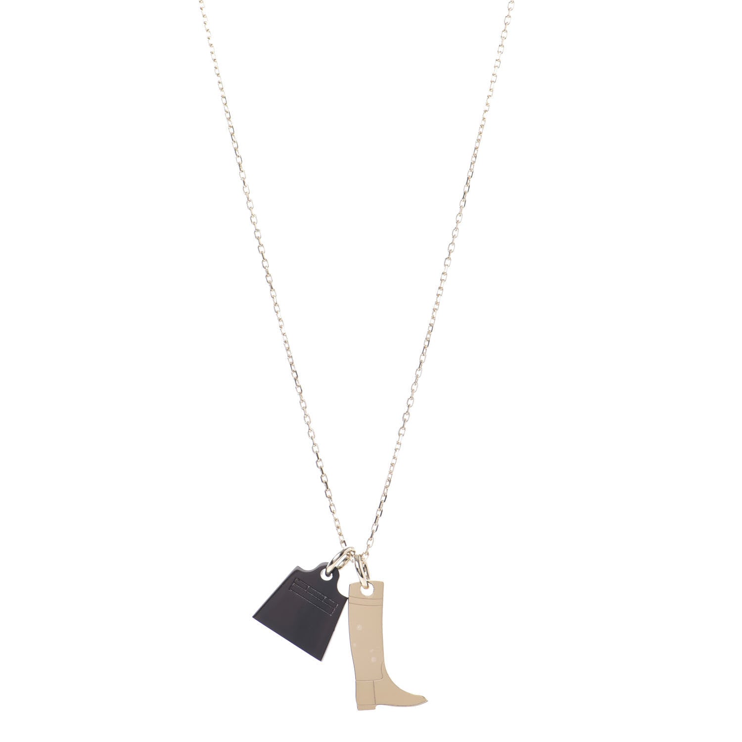 Hermes Permabrass Buffalo Horn Amulette Maroquinier PM Pendant Necklace 1 of 6