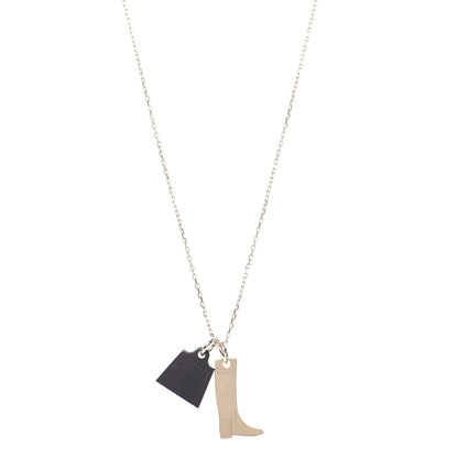Hermes Permabrass Buffalo Horn Amulette Maroquinier PM Pendant Necklace 1 of 6