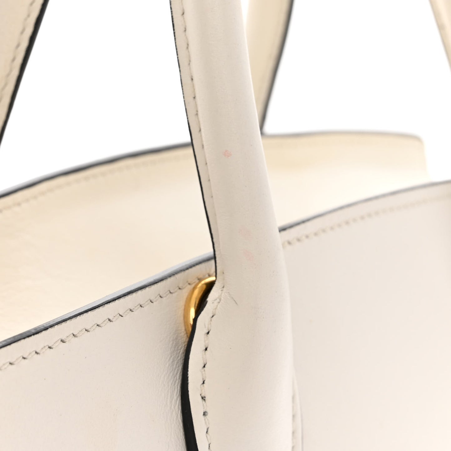 Saffiano City Calfskin Bibliothèque Top Handle White