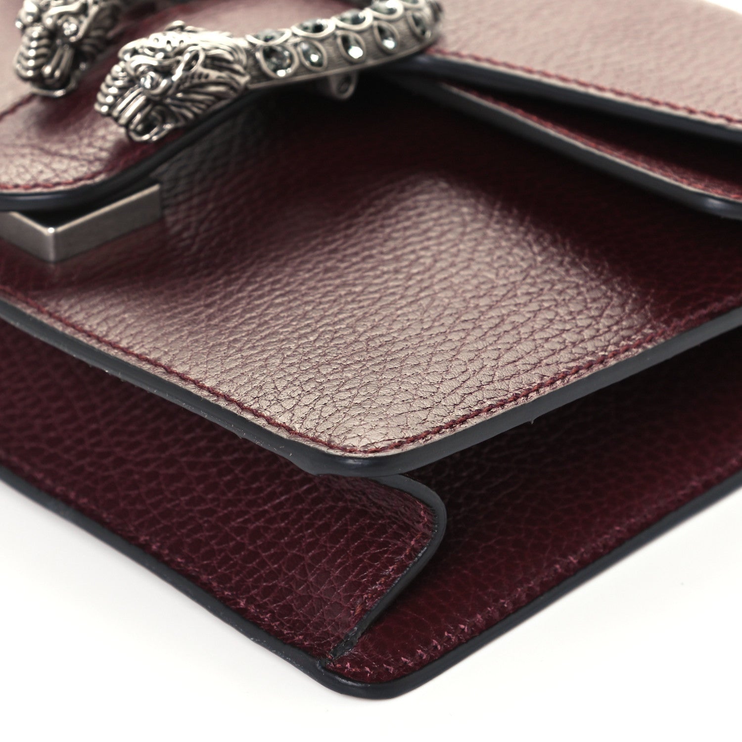 Gucci Dollar Calfskin Crystal Mini Dionysus Shoulder Bag Vintage Bordeaux 11 of 13