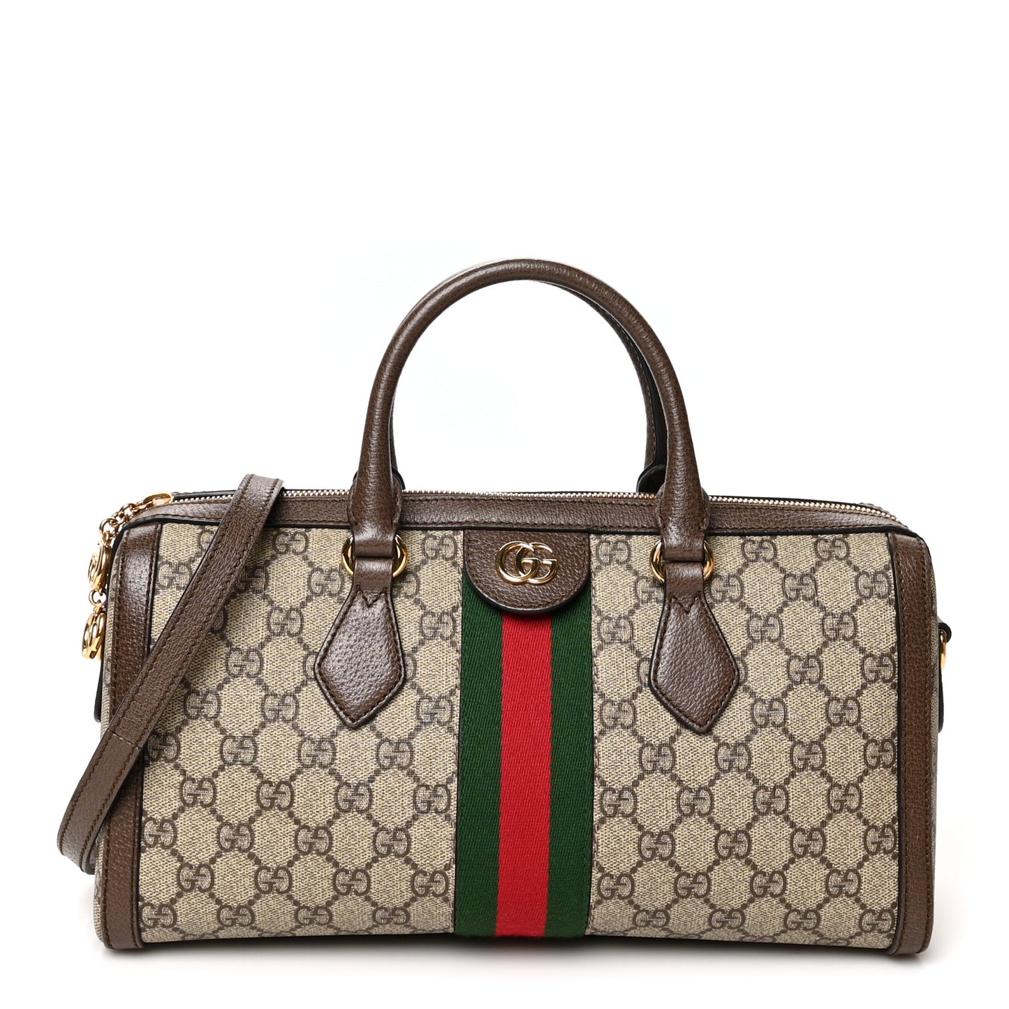 GG Supreme Monogram Web Medium Ophidia Boston Brown