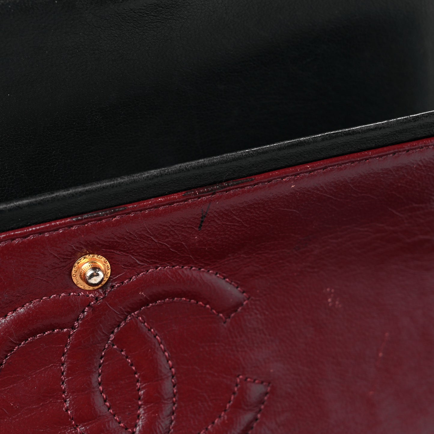 Lambskin Quilted Small Double Flap Black