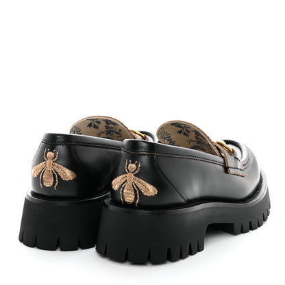 Gucci Cordovan Lux Womens Harald Horsebit 25mm Platform Loafers 35.5 Black 4 of 9