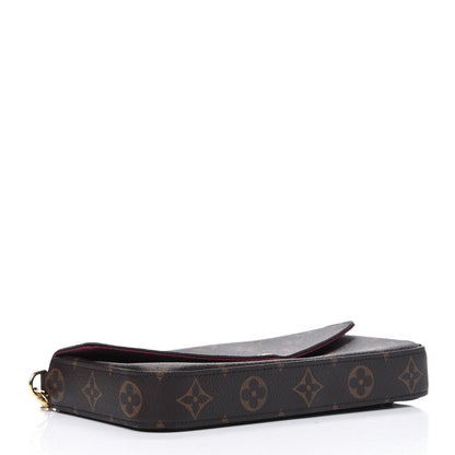 Louis Vuitton Monogram Pochette Felicie Chain Wallet Fuchsia 4 of 4