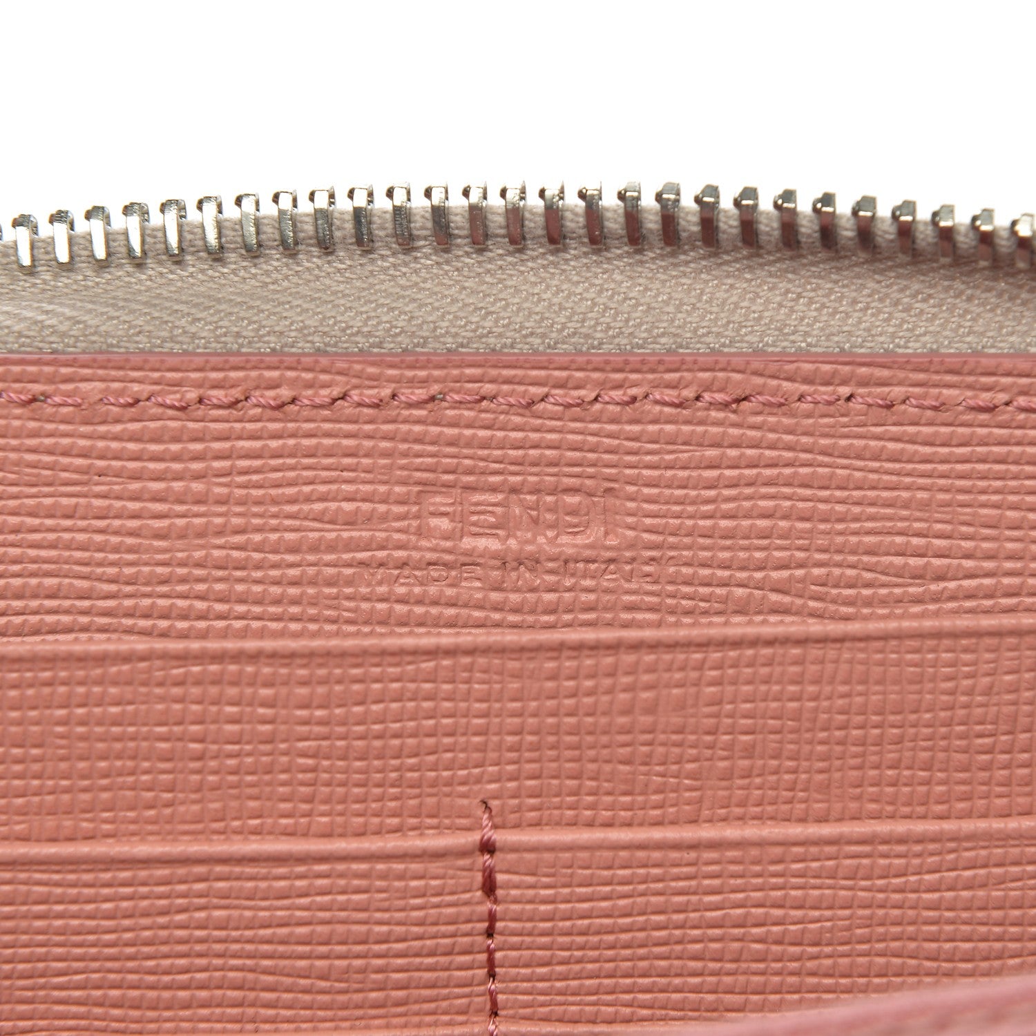 Fendi Vitello Elite Crystal Eye Monster Zip Around Wallet Grigio Polvere Ribes Multicolor 6 of 8