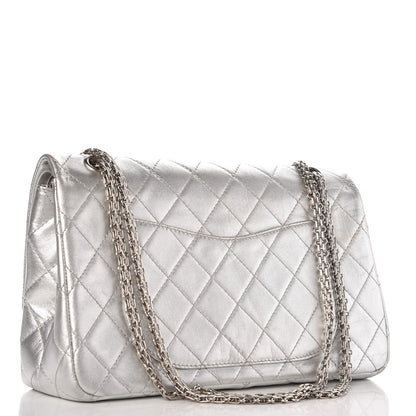 Chanel Metallic Lambskin Quilted 2.55 Reissue 227 Flap Silver 4 of 12