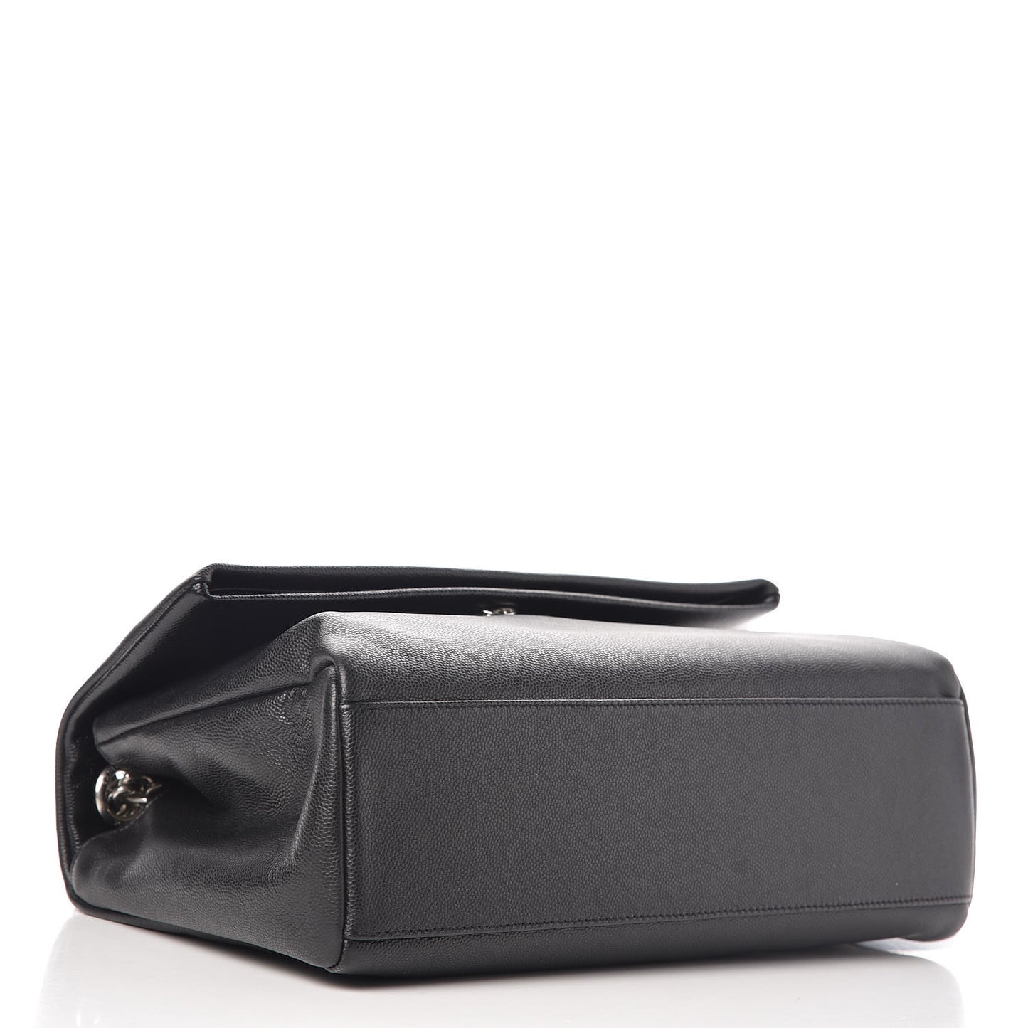 Grain De Poudre Medium West Hollywood Monogram Fold-Over Black