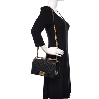 Chanel Caviar Quilted Medium Boy Flap Black 2 of 12
