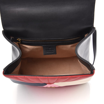 Gucci Calfskin Bamboo Trapuntata Queen Margaret Backpack Blue Agata Hibiscus Red Mystic White Sugar Pink 4 of 13