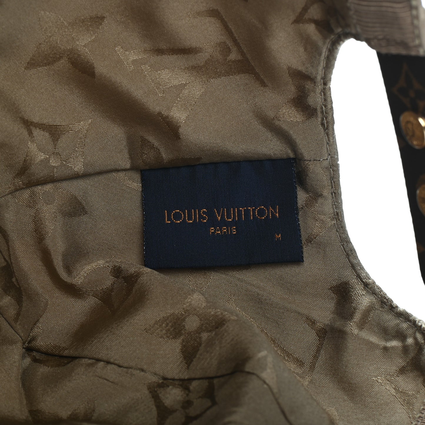 Monogram Polyester Silk LV Get Ready Cap M Beige