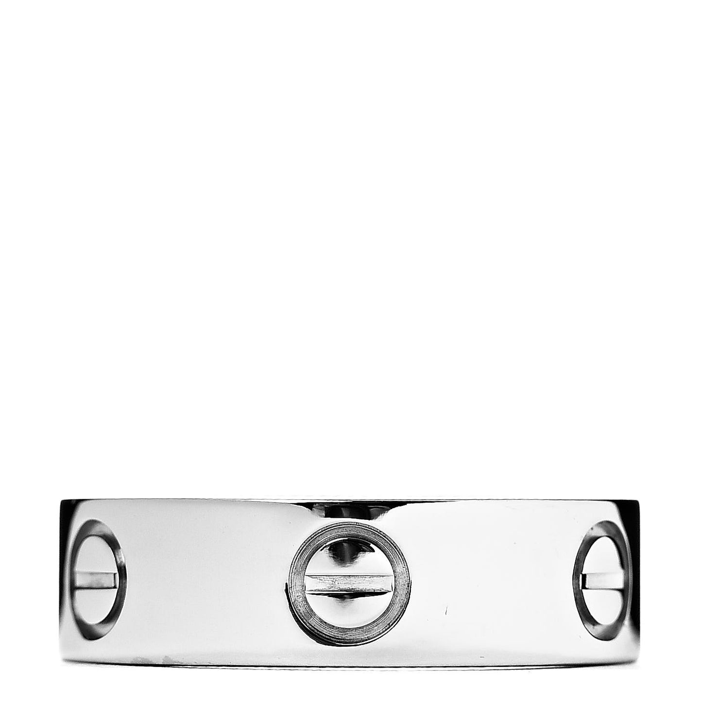 18K White Gold 5.5mm LOVE Ring 52 6
