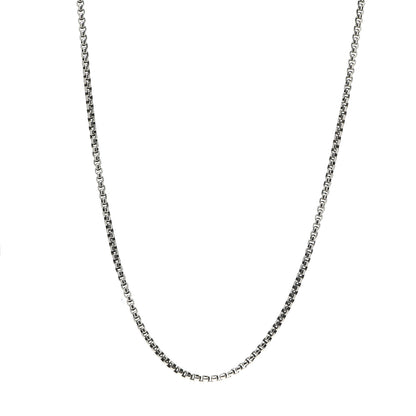 David Yurman Sterling Silver 14K Yellow Gold 3.6mm Medium Box Chain Necklace 32" 1 of 4