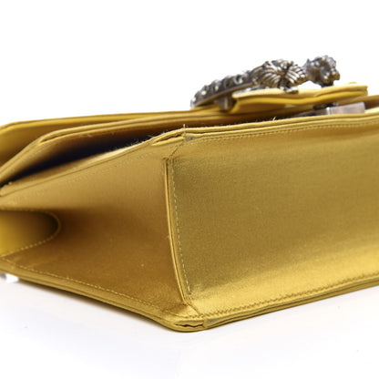 Gucci Satin Silk Crystal Small Dionysus Shoulder Bag Gold Black Diamond 8 of 10