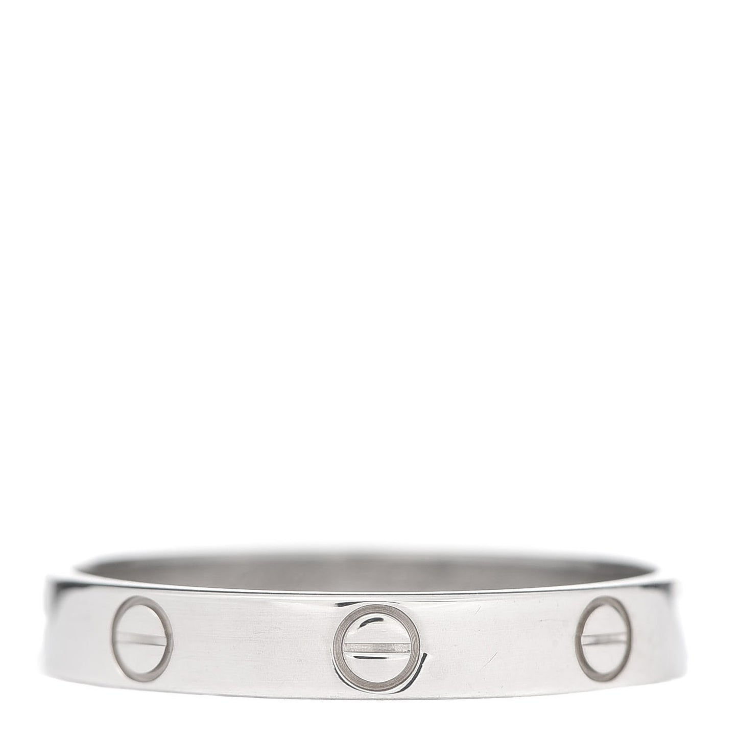 18K White Gold 3.5mm LOVE Wedding Band Ring 63 10.25