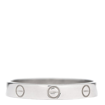 Cartier 18K White Gold 3.5mm LOVE Wedding Band Ring 63 10.25 1 of 4