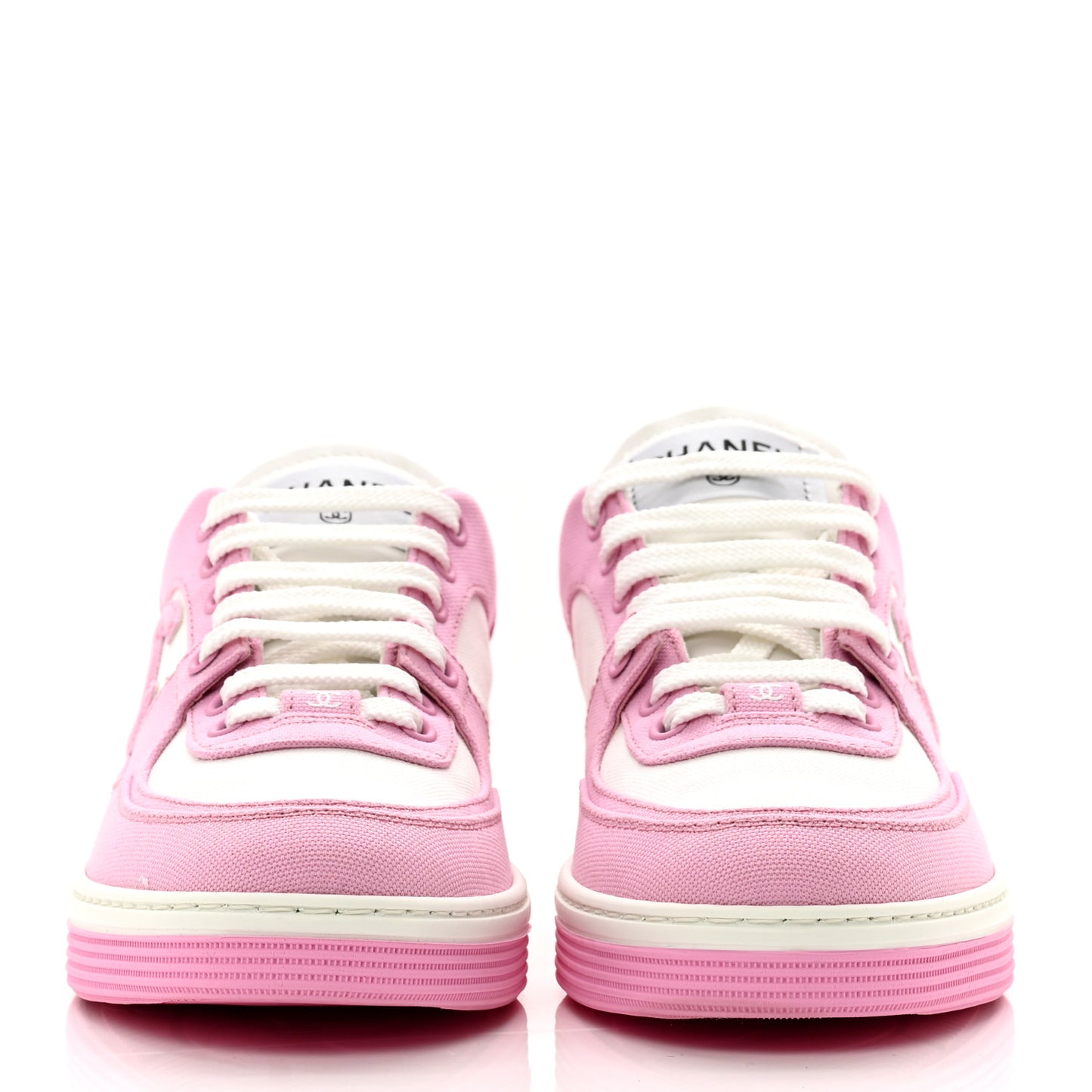 Cotton Sneakers 38.5 Pink White