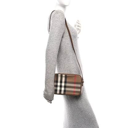 Burberry Calfskin House Check Camera Bag Earth 2 of 11