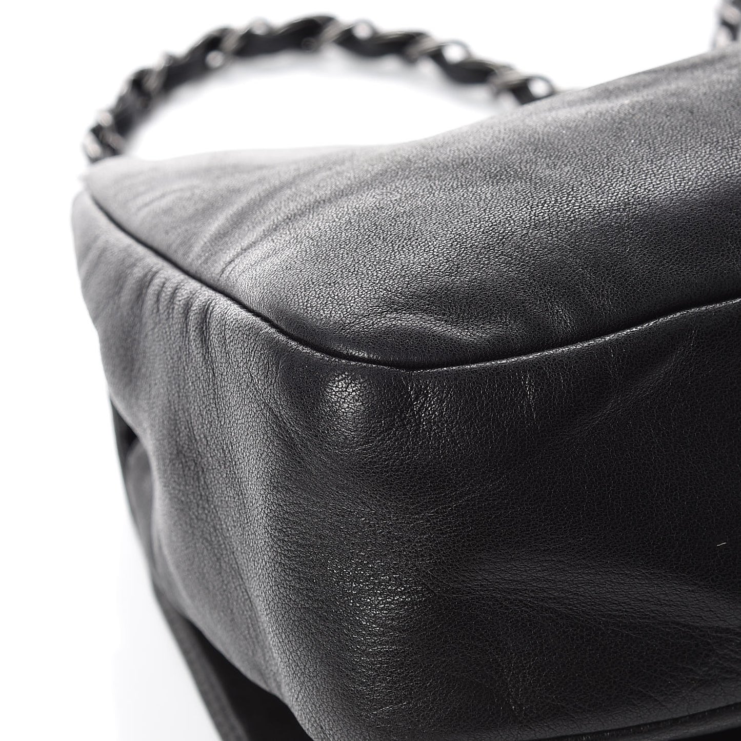 Lambskin Studded CC East West Flap Black