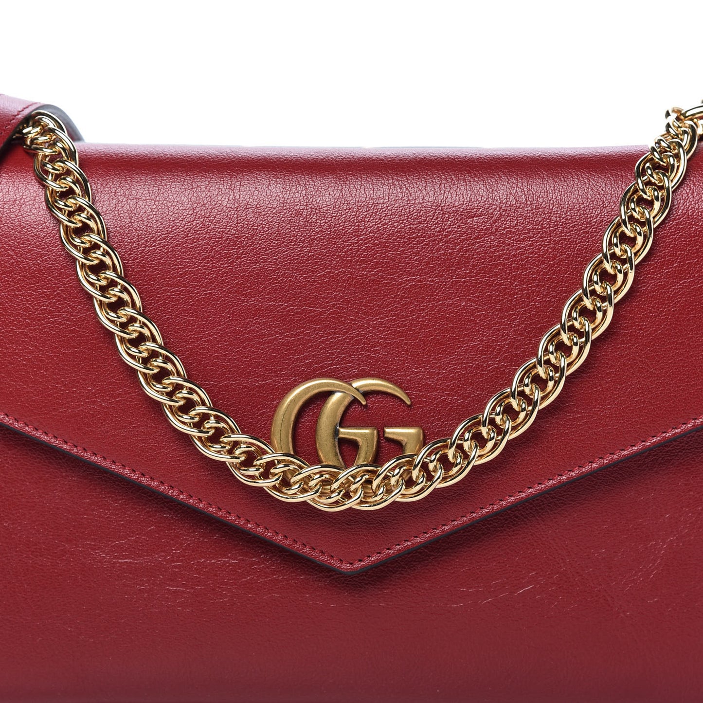 Calfskin Diagonal GG Medium Thiara Double Envelope Shoulder Bag Black Red