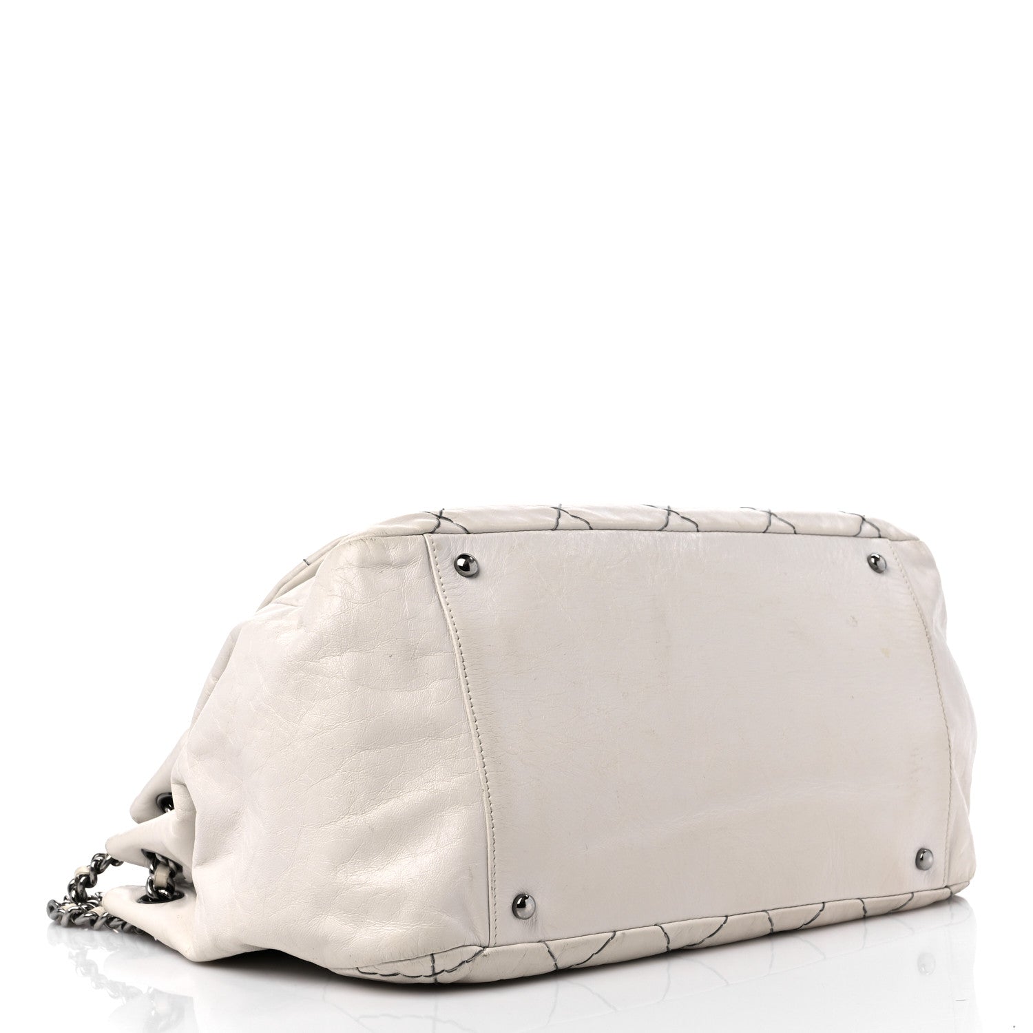 Chanel Calfskin Stitch It Accordion Flap White 4 of 18