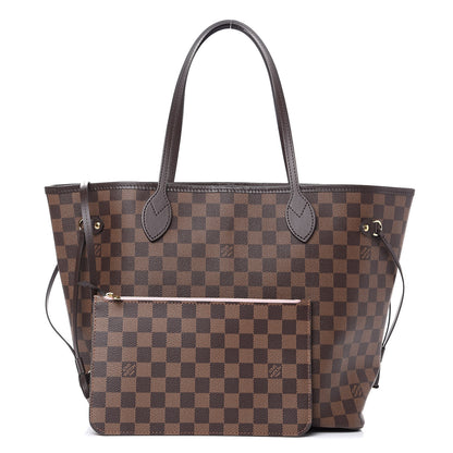Louis Vuitton Damier Ebene Neo Neverfull MM Rose Ballerine 1 of 11