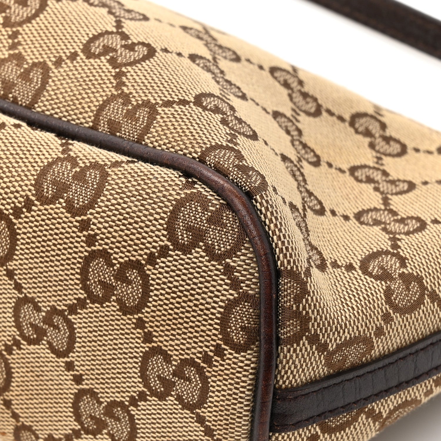 Gucci Monogram Web Boat Pochette Brown 15 of 15
