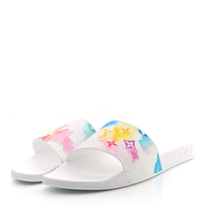 Louis Vuitton Monogram Watercolor Mens Waterfront Mules 10 Multicolor 3 of 8