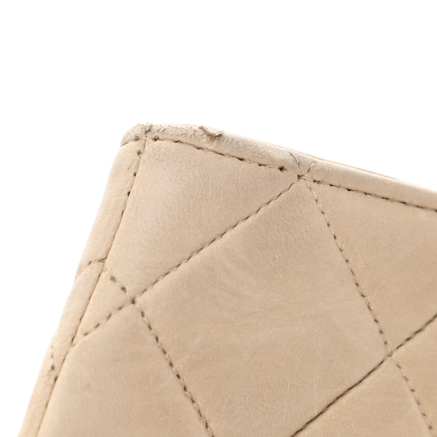 Lambskin Quilted Medallion Tote Light Beige