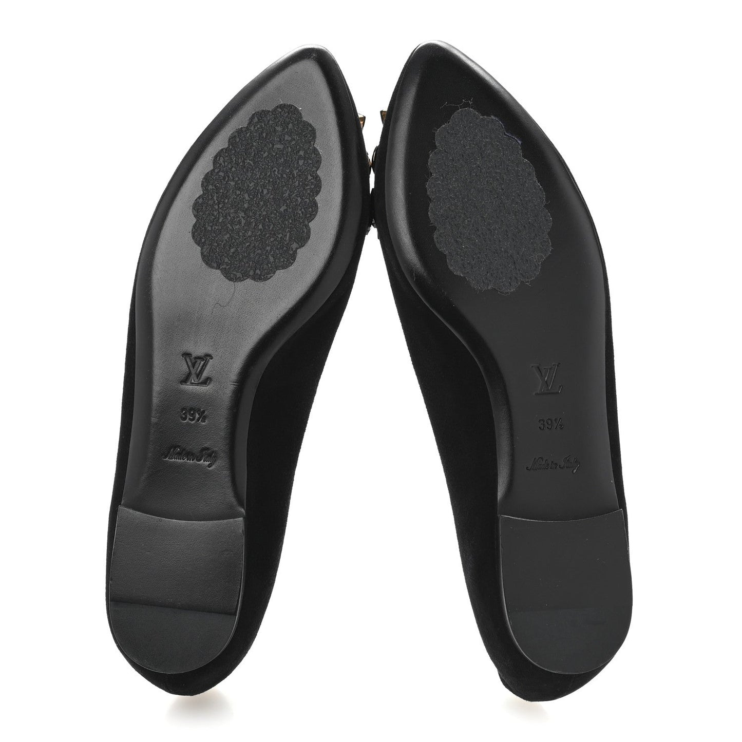 Suede Embellished Ballet Flats 39.5 Black