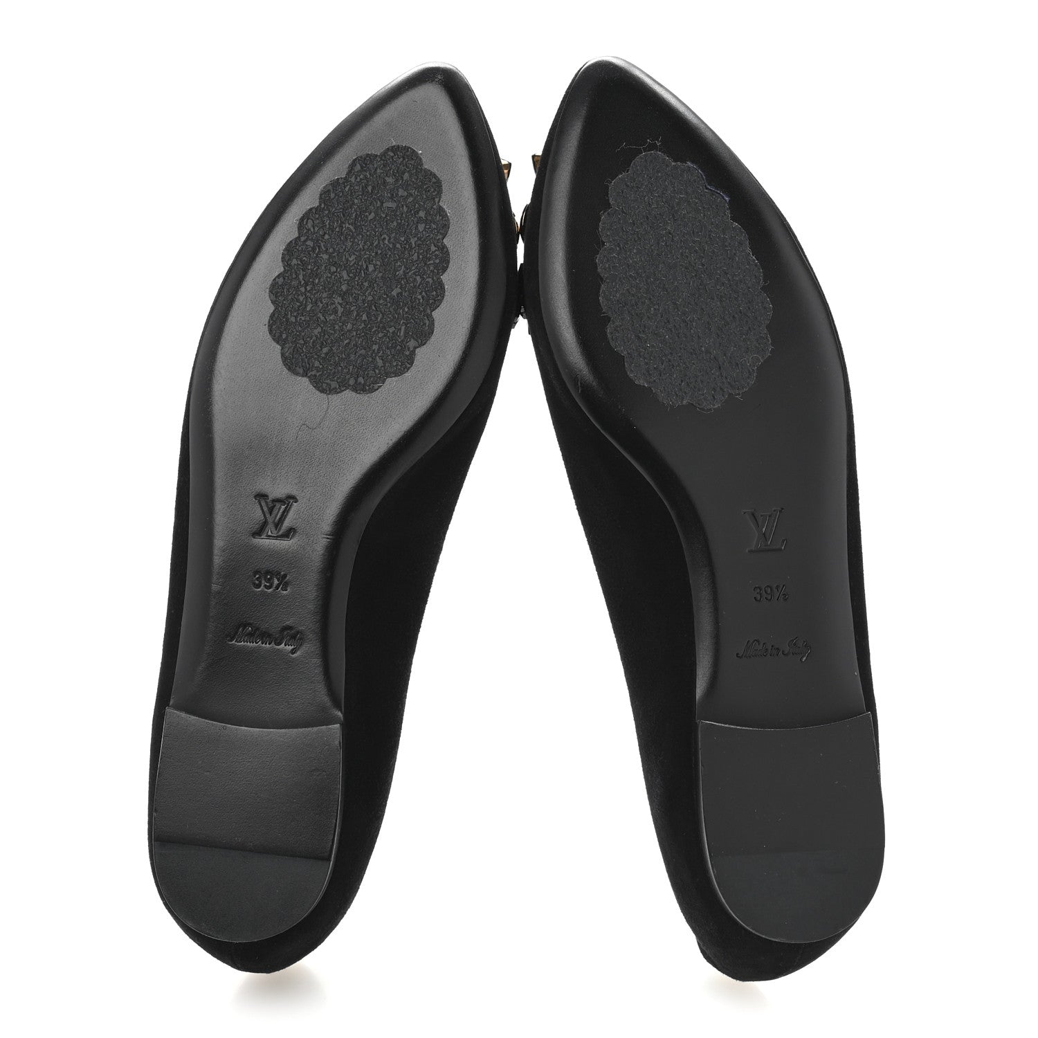 Louis Vuitton Suede Embellished Ballet Flats 39.5 Black 6 of 9