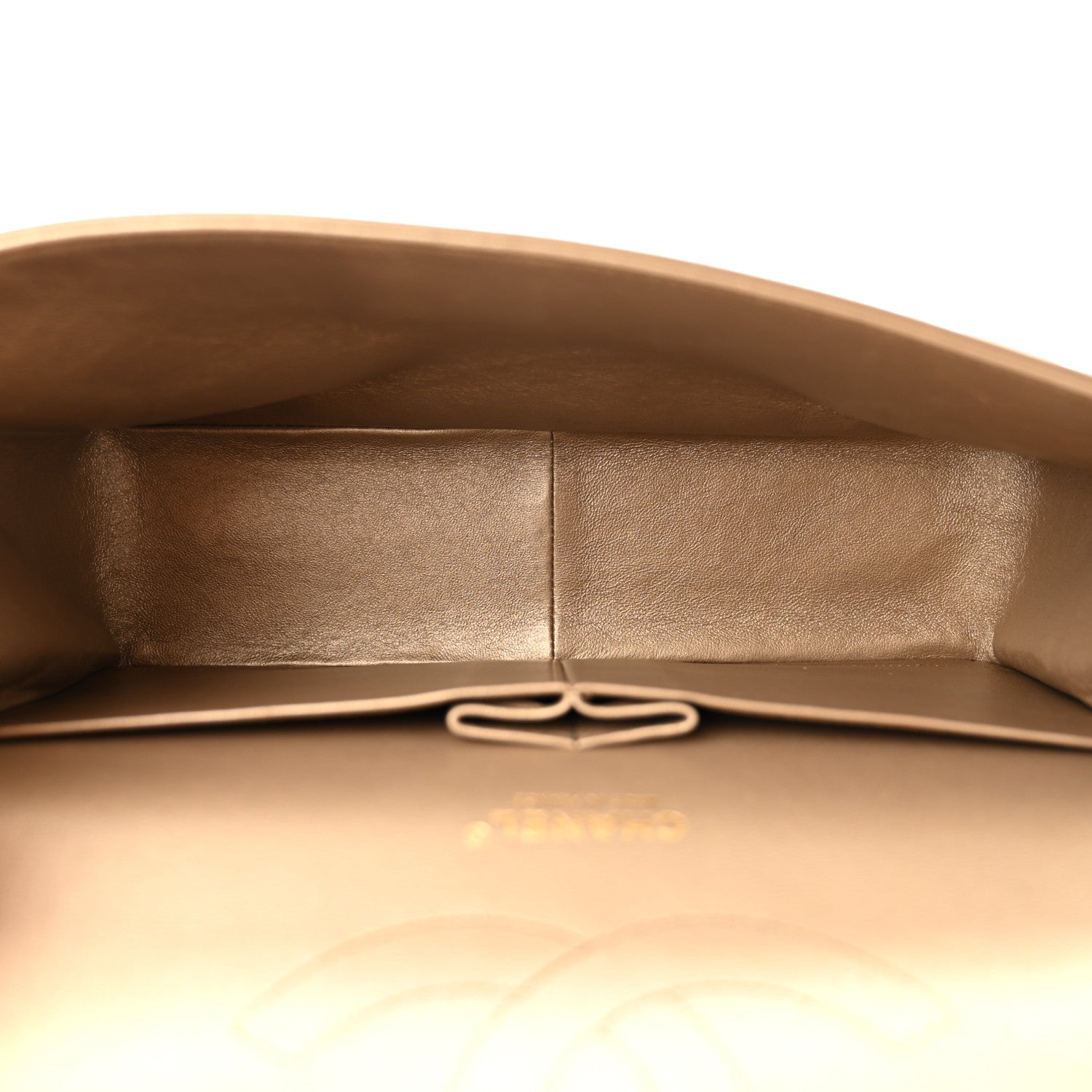 Chanel Metallic Lambskin Quilted Jumbo Double Flap Gold 5 of 10