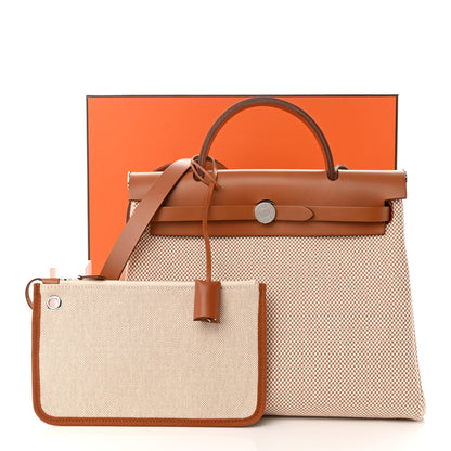 Hermes Vache Hunter Criss Viking Herbag Zip Retourne 31 PM Ecru Fauve 12 of 12