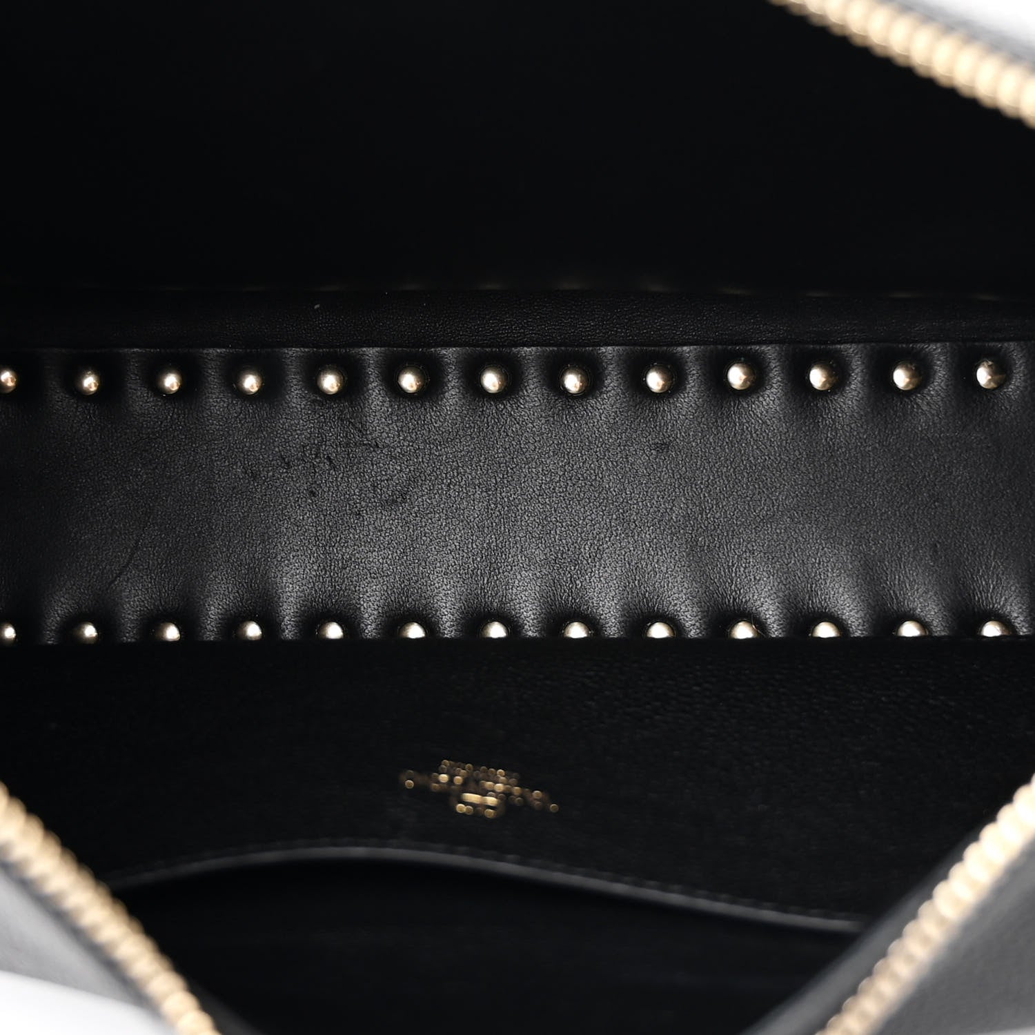 Valentino Garavani Grained Calfskin Rockstud Hobo Bag Black 5 of 9