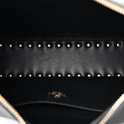 Valentino Garavani Grained Calfskin Rockstud Hobo Bag Black 5 of 9
