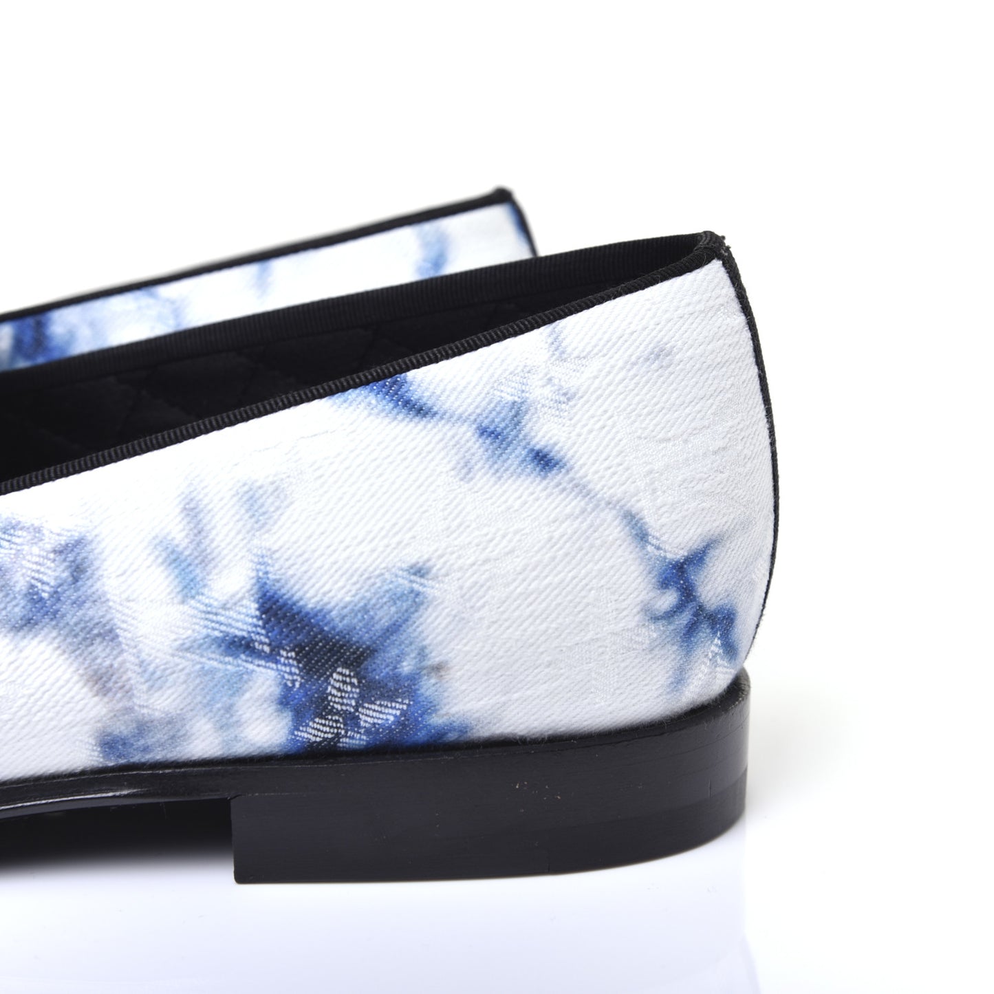 Monogram Denim Tie Dye Mens Auteuil Slippers 8 Navy Blue