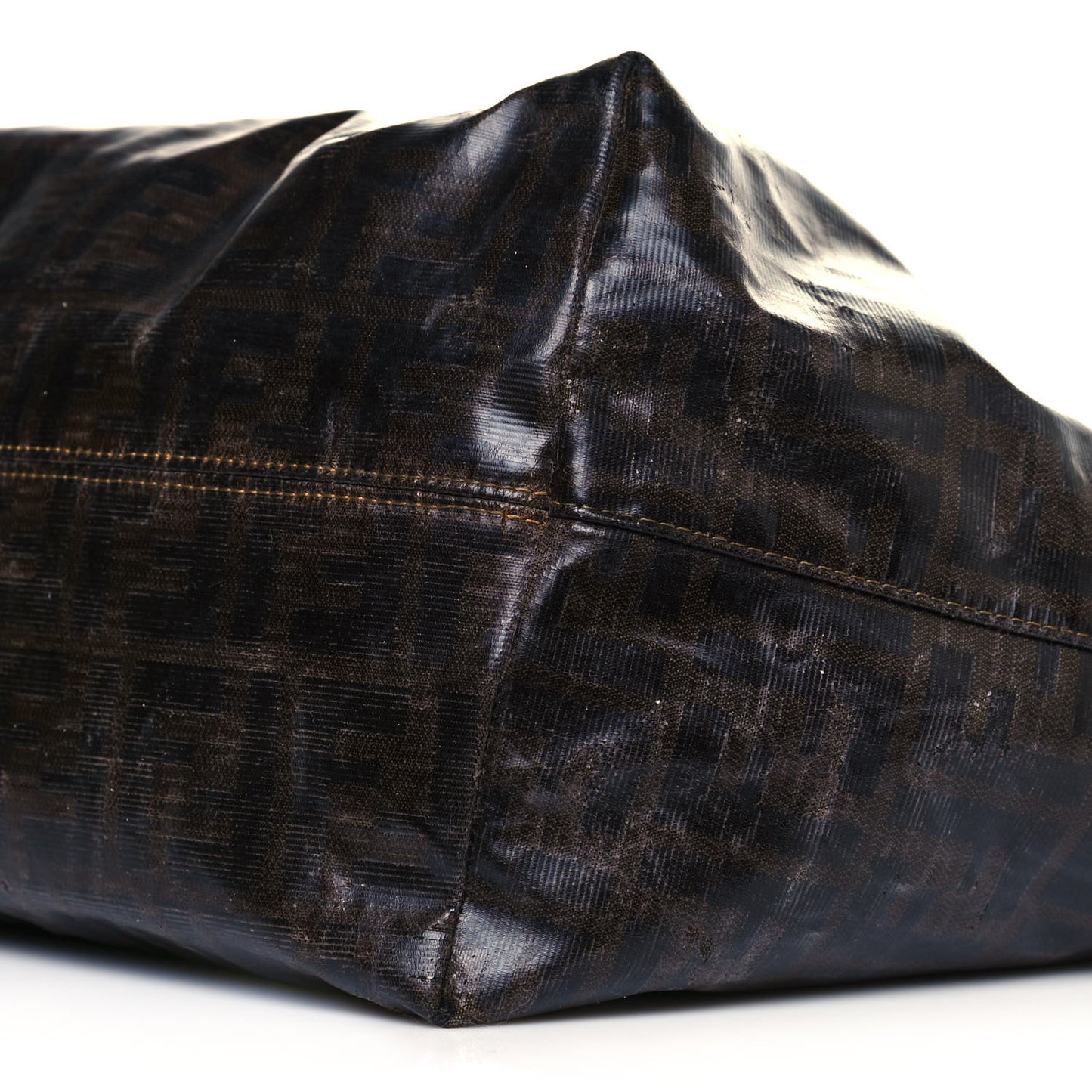 Zucca Spalmati Matrioska Large Roll Tote Tobacco Black